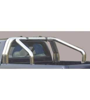 L200 06-09 Double Cab Roll Bar on Tonneau - 3 pipes