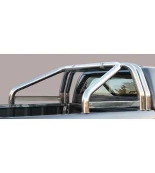 L200 06-09 Double Cab Roll Bar on Tonneau Inscripted - 3 pipes