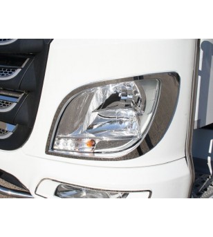 DAF XF 106 Chrom-Edelstahlrand für Scheinwerfer (Set) - 010DXF106 - RVS / Chrome accessoires - Verstralershop