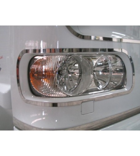 Paar Lichtrahmen für DAF XF 95/105 - 019D - RVS / Chrome accessoires - Verstralershop