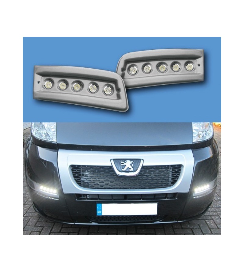 Peugeot Boxer 2007- Day Time Running Light Kit POD Silver - LP-X250S