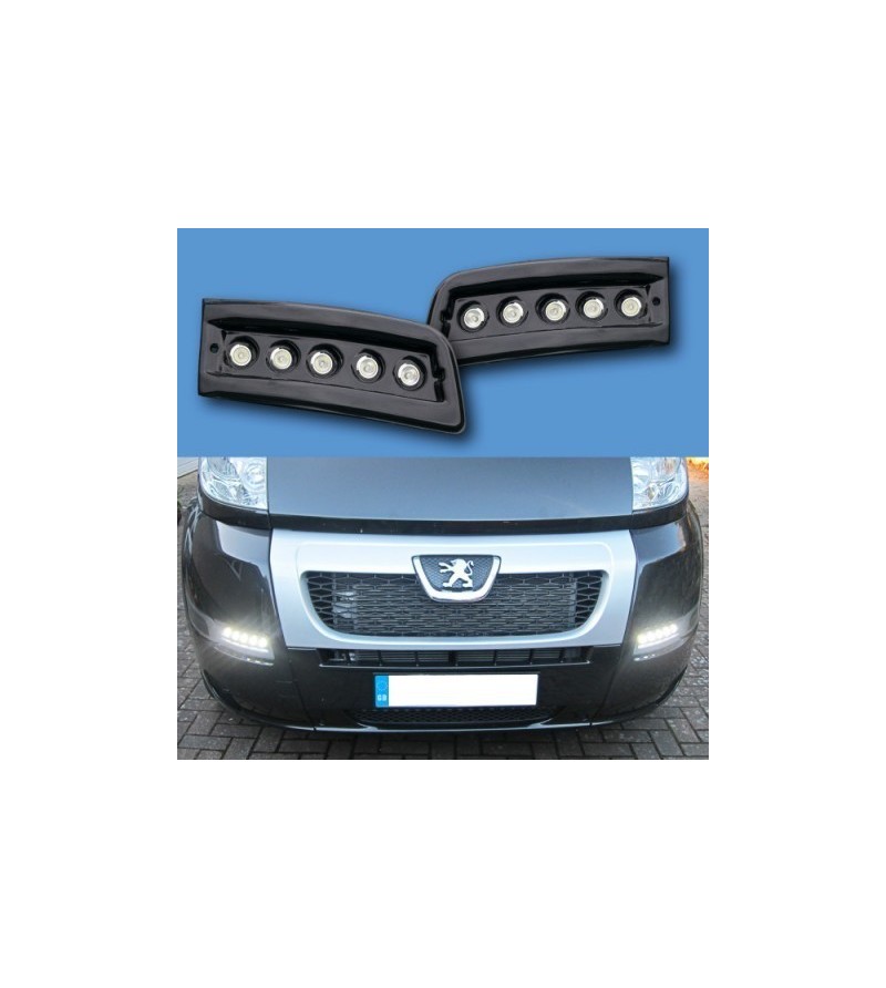 Peugeot Boxer 2007-2014 Day Time Running Light Kit POD Svart (obehandlad) - LP-X250B