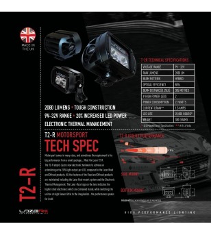 Lazer T-2R Race Light Black - 0002R