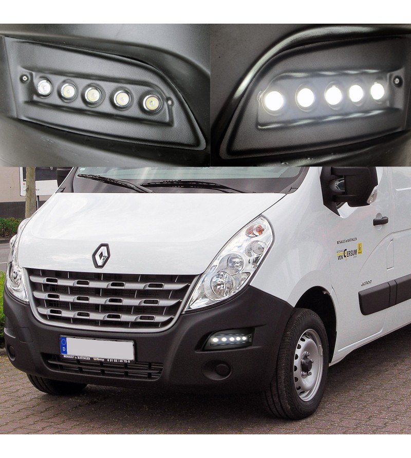 Renault Master 2010- Day Time Running Light Kit POD Black - LP-MAS10TB