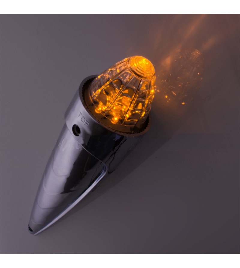 Torpedo Lampe mit umschaltbarem Licht Orange / Weiß 
