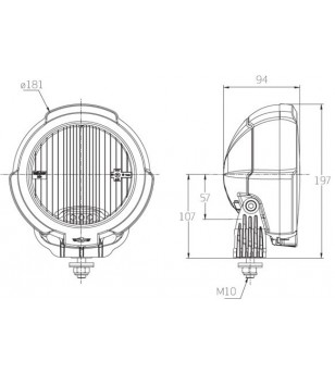 Verstraler - SIM - 3229 - 7'' - rvs/chrome - Driving