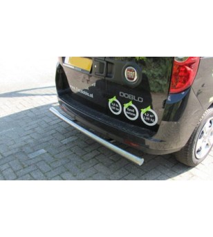 Doblò Cargo 2010-, Rearbar brushed stainless - 030.06.01C.001 - Rearbar / Rearstep - Verstralershop