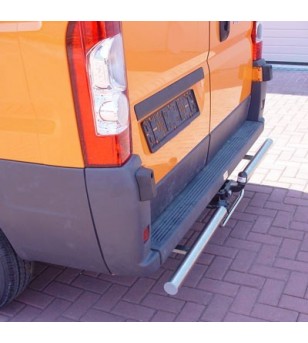 Ducato 2006- L1/L2/L3/L4 H1/H2/H3, Rearbar brushed towbar implementation stainless