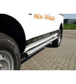 Ranger 2012- side-bar set geborsteld RVS  - 020.07.04C.003 - Sidebar / Sidestep - Verstralershop