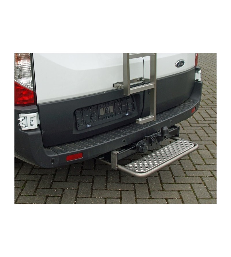 Transit 2014 L2/L3/L4/H2/H3 step stainless in combination with a Bosal bullet and ex-factory towbar  - 032.07.02D.002 - Rearbar 