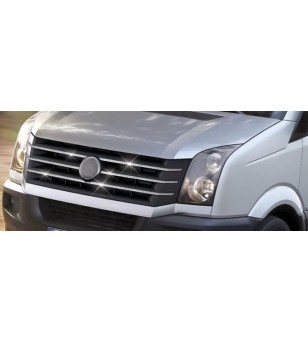 VW CRAFTER 2012+ Frontgrill 5 St. rostfritt stål högglans - 3540400086 - Lights and Styling