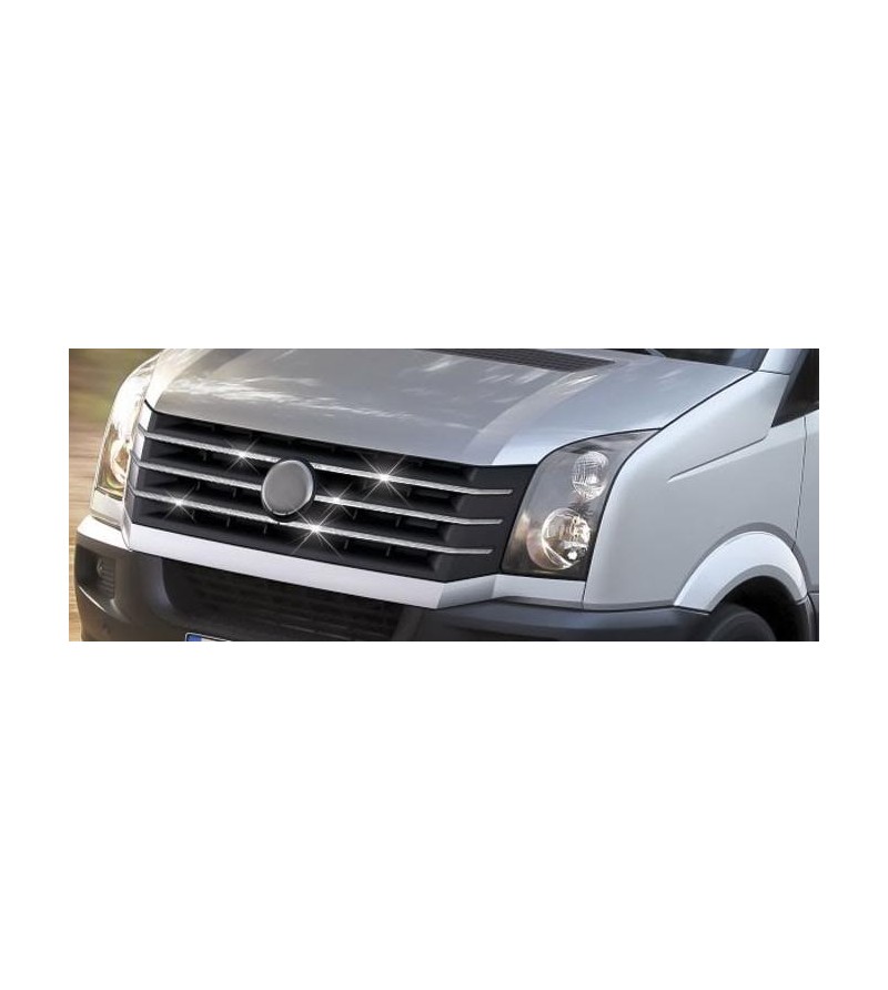 VW CRAFTER 2012+ Voorgrill 5 St. rvs hoogglans - 3540400086 - Lights and Styling