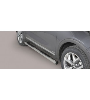 Kia Sorento 2015- Grand Pedana (Side Bars with steps) Inox ø76 rvs - GP/388/IX - Sidebar / Sidestep - Verstralershop