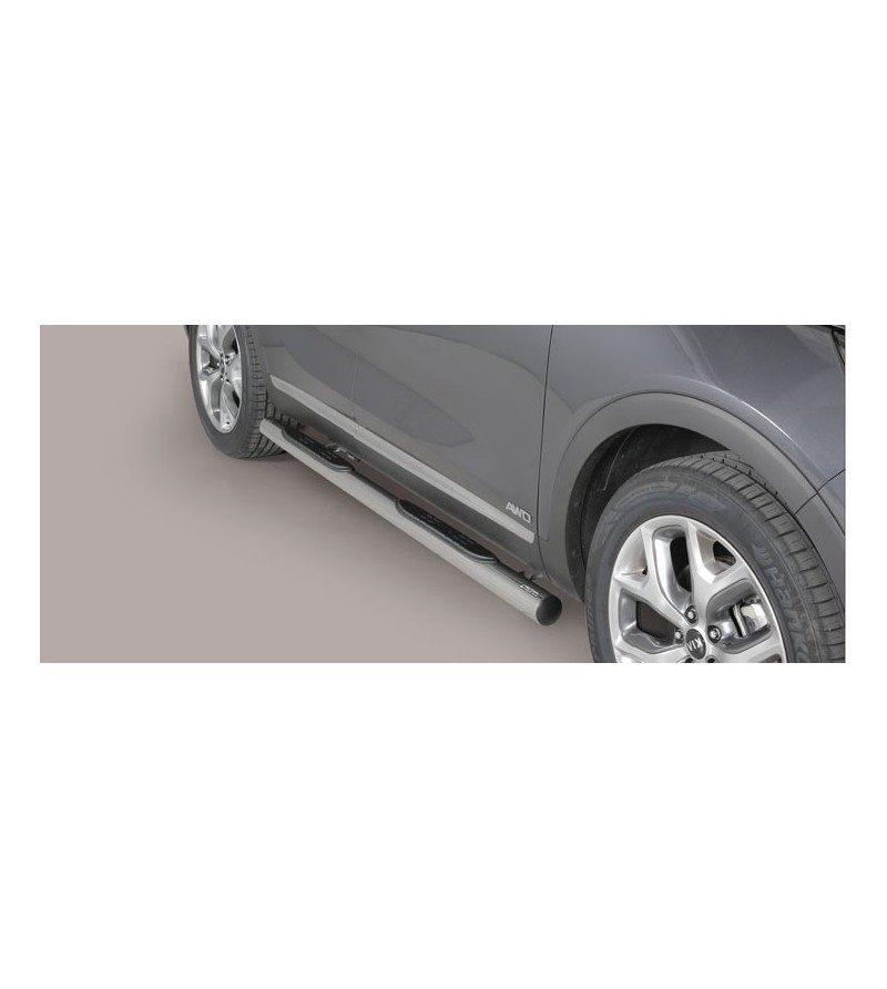 Kia Sorento 2015- Grand Pedana (Side Bars with steps) Inox ø76 rvs - GP/388/IX - Sidebar / Sidestep - Verstralershop