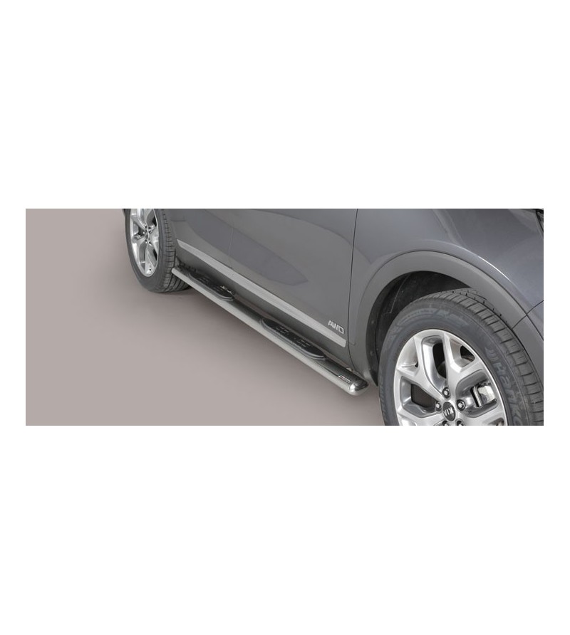 Kia Sorento 2015- Oval Grand Pedana Oval Side Bars with steps Inox rvs - GPO/388/IX - Sidebar / Sidestep - Verstralershop