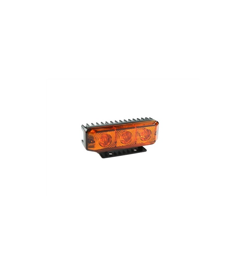 Flitser - Flextra - Strobe 3-Led - 3 led - 4.3" - 11cm - Amber - 7 Flitspatronen - Amber - 12V-36V Flitser - Flextra - Strobe 3-Led - 3 led - 4.3" - 11cm - Amber - 7 Flitspatronen - Amber - 12V-36V