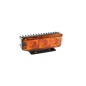 Blixtljus - Flextra - Strobe 3-Led - 3 led - 4.3" - 11cm - Bärnsten - 7 Blixtmönster - Bärnsten - 12V-36V - 