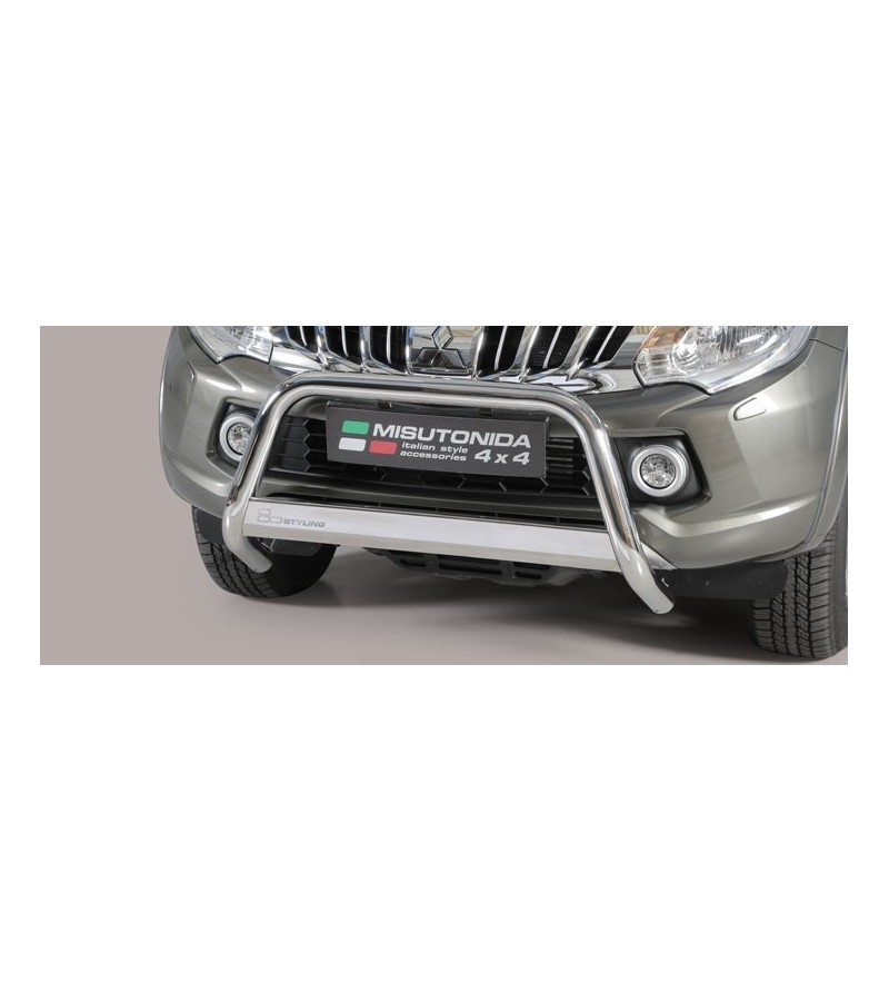 L200, EC Approved Medium Bar Mark inox - EC/MED/390/IX - Bullbar / Lightbar / Bumperbar - Verstralershop