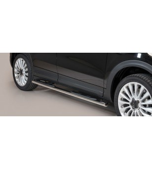 Fiat 500 X Oval grand Pedana (Oval Side Bars with steps) Inox - GPO/393/IX - Sidebar / Sidestep - Verstralershop