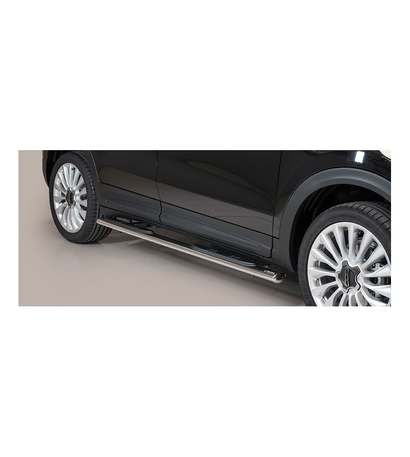 Fiat 500 X Oval grand Pedana (Oval Side Bars with steps) Inox - GPO/393/IX - Sidebar / Sidestep - Verstralershop