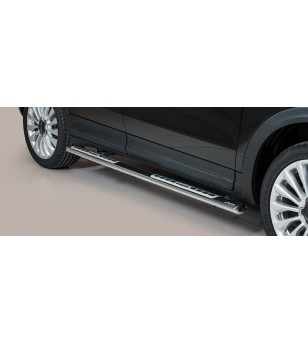 Fiat 500 X Oval Design Side Protections Inox - DSP/393/IX - Sidebar / Sidestep - Verstralershop