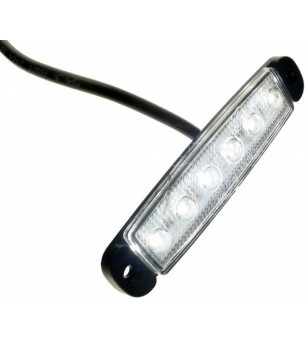 Markeringsljus - Ledson - 3.8" - 9.6cm - Supertunn - Klar - Vit - 12V-24V