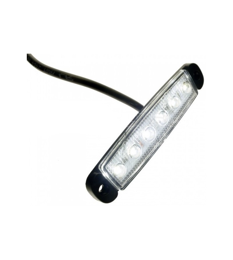 Markeringsljus - Ledson - 3.8" - 9.6cm - Supertunn - Klar - Vit - 12V-24V Markeringsljus - Ledson - 3.8" - 9.6cm - Supertunn - Klar - Vit - 12V-24V