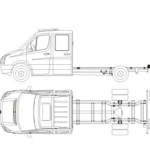 Sprinter 2007+ T-Rack H1 front Double cab - TF90026