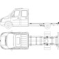Roof bar - QPAX - T-rack Front - Mercedes - Sprinter - H1 - 2007+ Roof bar - QPAX - T-rack Front - Mercedes - Sprinter - H1 - 2007+