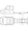 Sprinter 2007+ T-Rack H1 front Double cab - TF90026