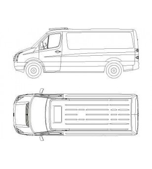 Sprinter 2007+ T-Rack H1 front Double cab - TF90026