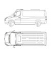 Sprinter 2007+ T-Rack H1 front Double cab - TF90026