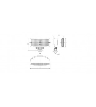 Dagsljus - SIM - 3123 - Dansk lampa - 5.5" - 14cm - Positionsljus Talmu-stil - Grön - 12V-24V