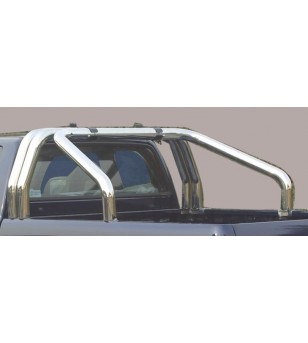 Ranger D.C. 16- Roll Bar on Tonneau Inox (3 pipes version) - RLSS/3295/IX - Lights and Styling