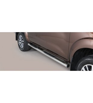 Navara NP 300 16- Grand Pedana (Side Bars with steps) Inox - GP/400/IX - Lights and Styling