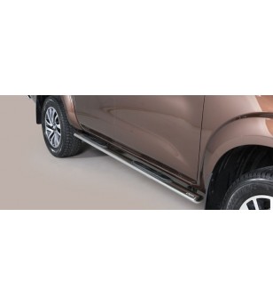 Navara NP 300 16- Oval grand Pedana (Oval Side Bars with steps) Inox - GPO/400/IX - Lights and Styling