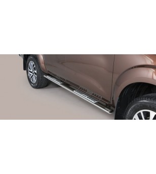 Navara NP 300 16- Oval Design Side Protections Inox - DSP/400/IX - Lights and Styling