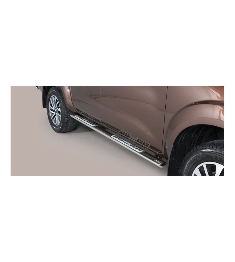 Navara NP 300 16- Oval Design Side Protections Inox - DSP/400/IX - Lights and Styling