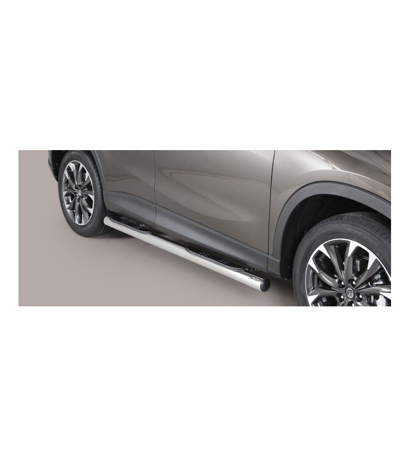 CX-5 15- Grand Pedana (Side Bars with steps) Inox - GP/310/IX - Lights and Styling