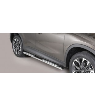 CX-5 15- Oval Design Side Protections Inox - DSP/310/IX - Lights and Styling