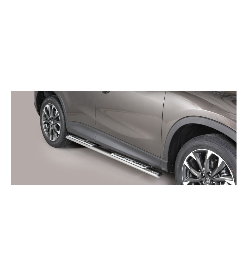 CX-5 15- Oval Design Side Protections Inox - DSP/310/IX - Lights and Styling