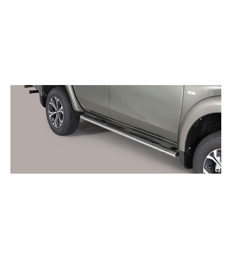Fullback D.C. 16- Oval grand Pedana (Oval Side Bars with steps) Inox - GPO/406/IX - Lights and Styling
