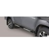 TOYOTA HILUX 16+ Oval Design Side Protections Black Coated - Double Cab - DSP/410/PL - Sidebar / Sidestep - Verstralershop
