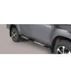 TOYOTA HILUX 16+ Oval Design Side Protections Black Coated - Double Cab - DSP/410/PL - Lights and Styling