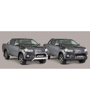 TOYOTA HILUX 16+ Double Bended Rear Protection Inox - DBR/410/IX - Lights and Styling