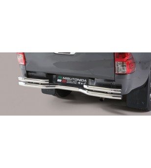 TOYOTA HILUX 16+ Double Bended Rear Protection Inox - DBR/410/IX - Rearbar / Rearstep - Verstralershop