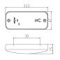 Markeringslicht - SIM - 3182 - 4.3" - 11cm - Rood - 12V-24V