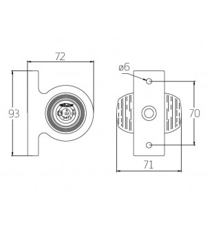 Gummiarm - SIM - 3119 Small - Bärnsten - 12V-24V 