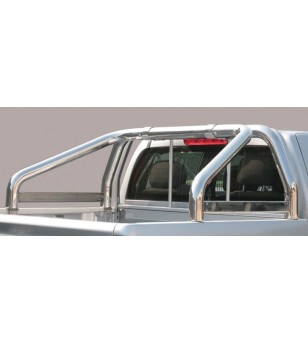 Nissan King Cab 1998-2001 Roll Bar on Tonneau  - 2 pipes inscripted - RLSS/K/286/IX - Rollbars / Sportsbars - Verstralershop