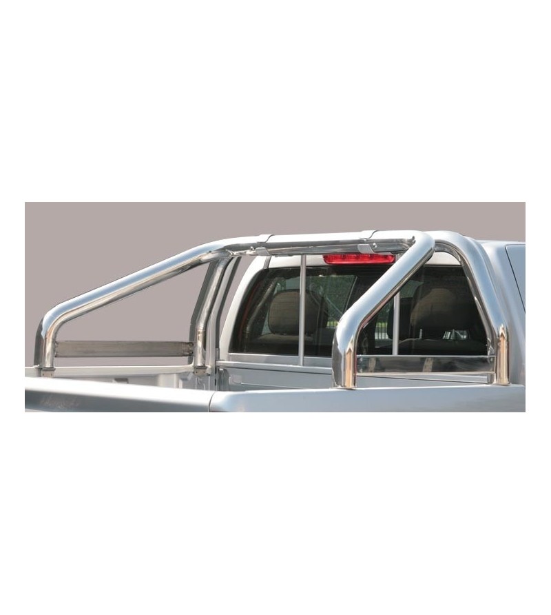 Nissan King Cab 1998-2001 Roll Bar on Tonneau  - 2 pipes inscripted - RLSS/K/286/IX - Rollbars / Sportsbars - Verstralershop